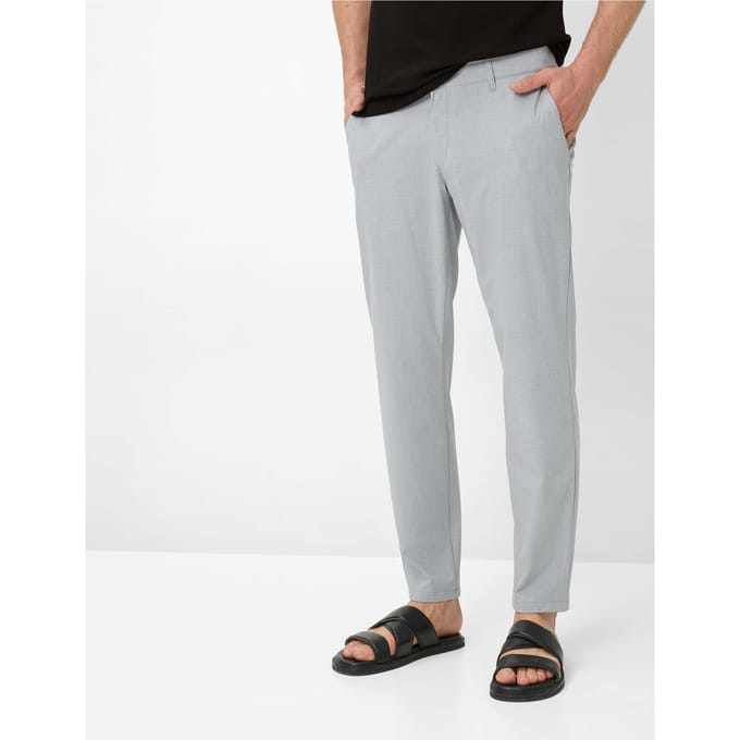 Brax Heren Chino  Style PHIL PLATIN, lichtgrijs, maat 35/34