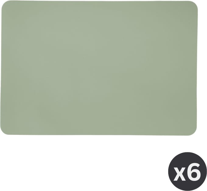 ZICZAC - Placemat TORILL - SET/6 - antislip achterkant - 30x45 cm - groen