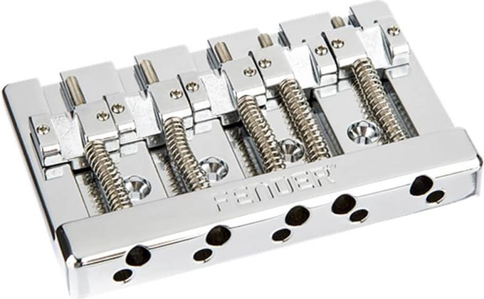 Fender HiMass Brugassemblage voor 5-snarige Bas - Chroom met Messing Zadels