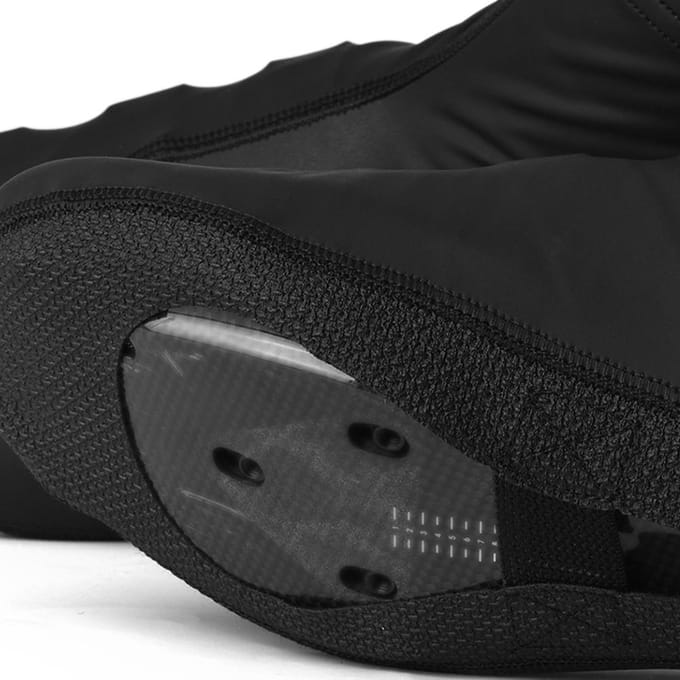 Winter Fietsschoenovertrek Waterdichte PU Schoenovertrek Antislip Overschoenen met Rits en Velours Voering M black