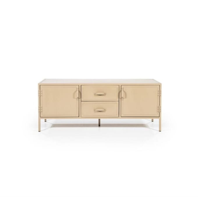TV meubel Industrieel 2drsladen 140x47cm - zand | Eleonora