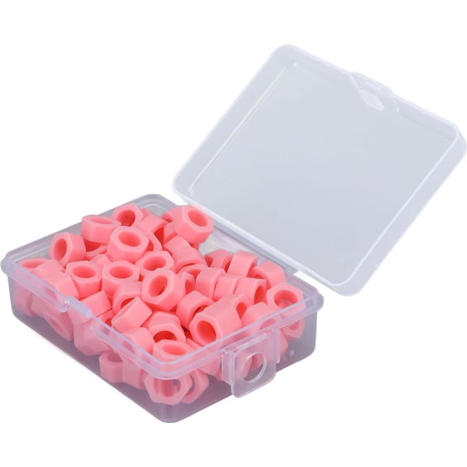 100 stuks Tandheelkundige Code Ringen Silicone Kleurcode Instrument Ringen voor Instrumenten Identificatie Roze roze