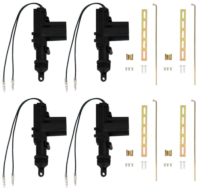 Allecto - Elektrische Deurslot Actuator Set - 4-delige Set - 12V Auto