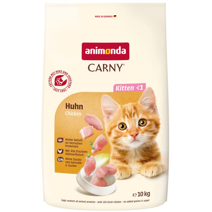2x10kg 3x1,75kg animonda Carny Kitten Kip droogvoer