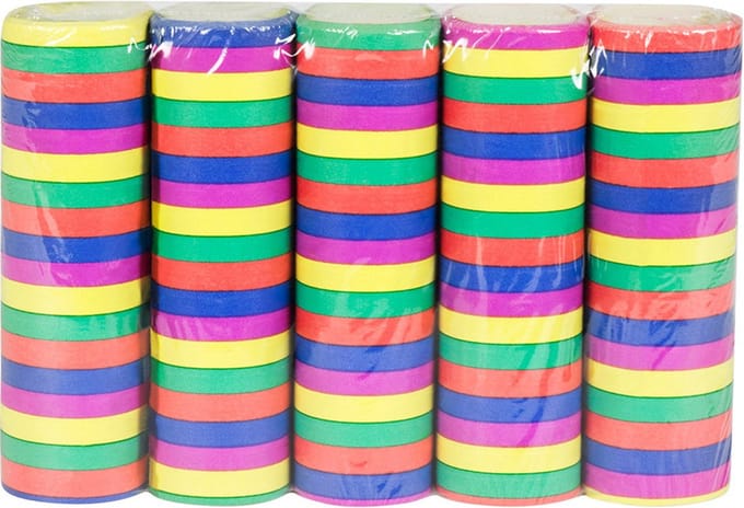 Boland Party serpentines - 10x rollen - gekleurde stroken mix - papier - feestartikelen - brandvertragend