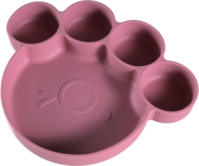Sproudsy Kinderbord Teddy Bear – Zuignap – Kinderservies – Baby - Rosy Raspberry