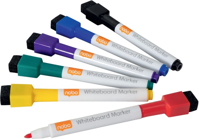 Whiteboardmarker nobo mini assorti 6 stuks