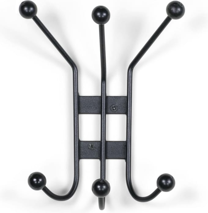 Spinder Design Wandkapstok Barato 1 - Zwart - Staal