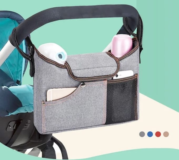 Achilles Kinderwagen organizer licht groene - Buggy tas Organizer - Wandelwagen organizer - luiertas