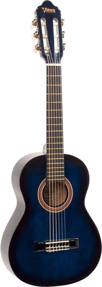 Valencia VC101BUS Klassieke Gitaar 1/4 Blue Hoogglans