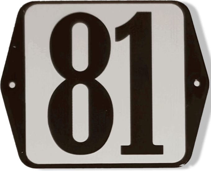 Huisnummer standaard nummer 81