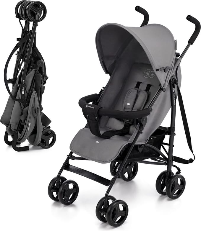 Kinderkraft TIK - Buggy - Compact Inklapbaar - Vering en Lekvrije Wielen - Grijs