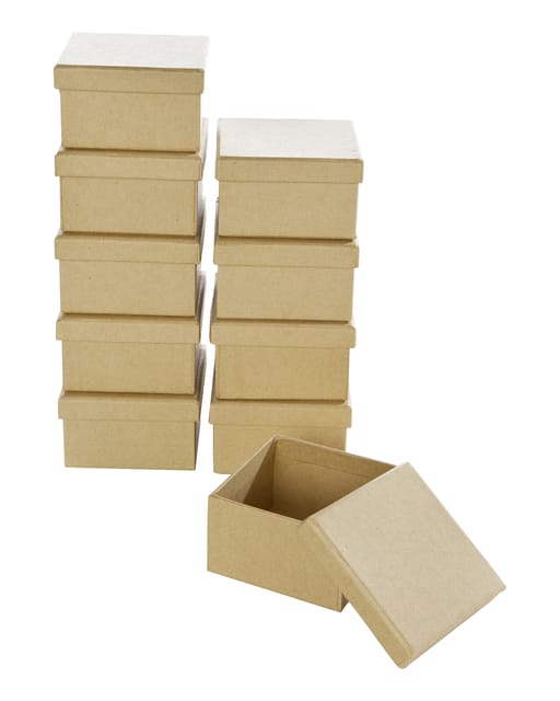 Kartonnen dozen Folia Mini - 10 stuks vierkant 7,5x7,5x4,5c