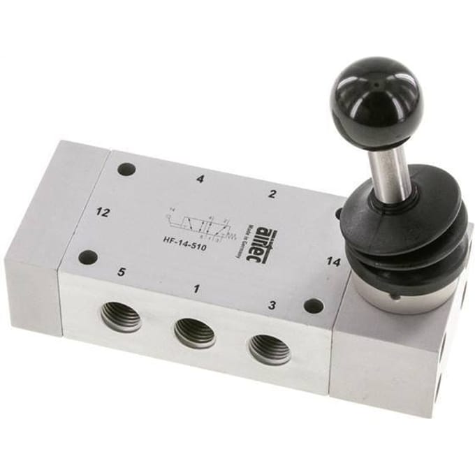 5/2 G1/4'' Handbediende Hefboom Ventiel 0-12bar/0-168psi Airtec