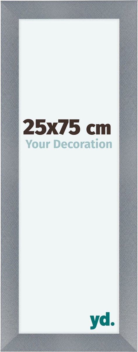 Your Decoration - Fotolijst 25x75 cm - MDF - Aluminium Geborsteld - Como