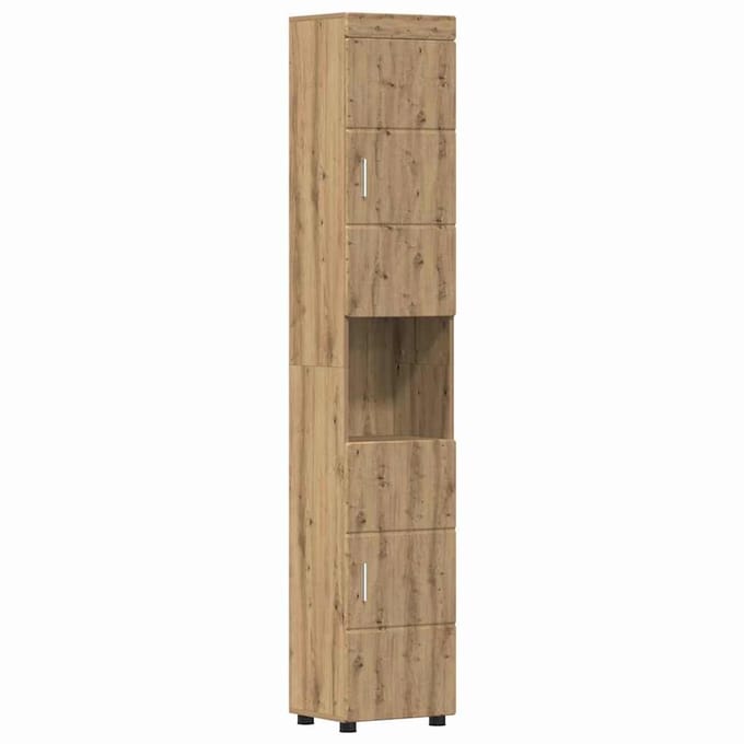 vidaXL - Badkamerkast - set - TULUM - Artisan - Eiken - 37 - x - 31,5 - x - 203 - cm