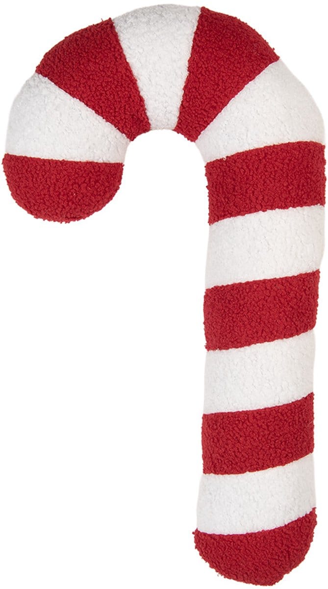 Clayre & Eef Sierkussen Zuurstok 20x5x50 cm Rood Polyester