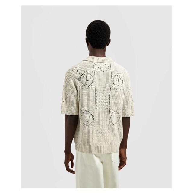 Olaf Face Logo Knit Polo Polos Off White M240702