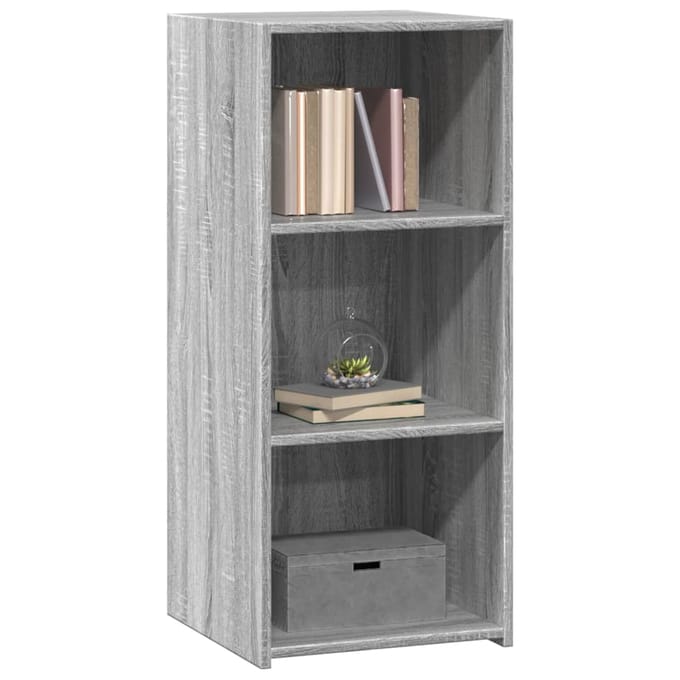 vidaXL - Dressoir - 40x41x93 - cm - bewerkt - hout - grijs - sonoma - eikenkleurig