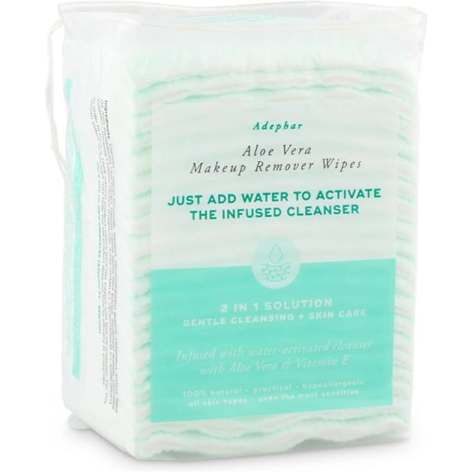 Adephar Make-up Remover 2-in-1 Wattendoekjes Aloe Vera 40 Watten
