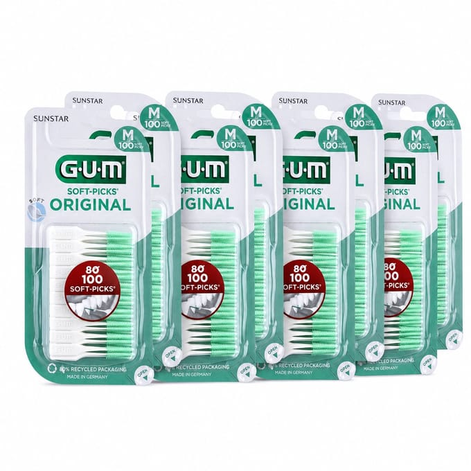 8x GUM Soft-Picks Original Regular 100 stuks