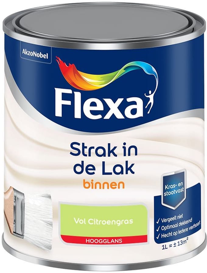 Flexa - Strak In De Lak Binnenlak Hoogglans - Vol Citroengras - Mengverf - 1 L
