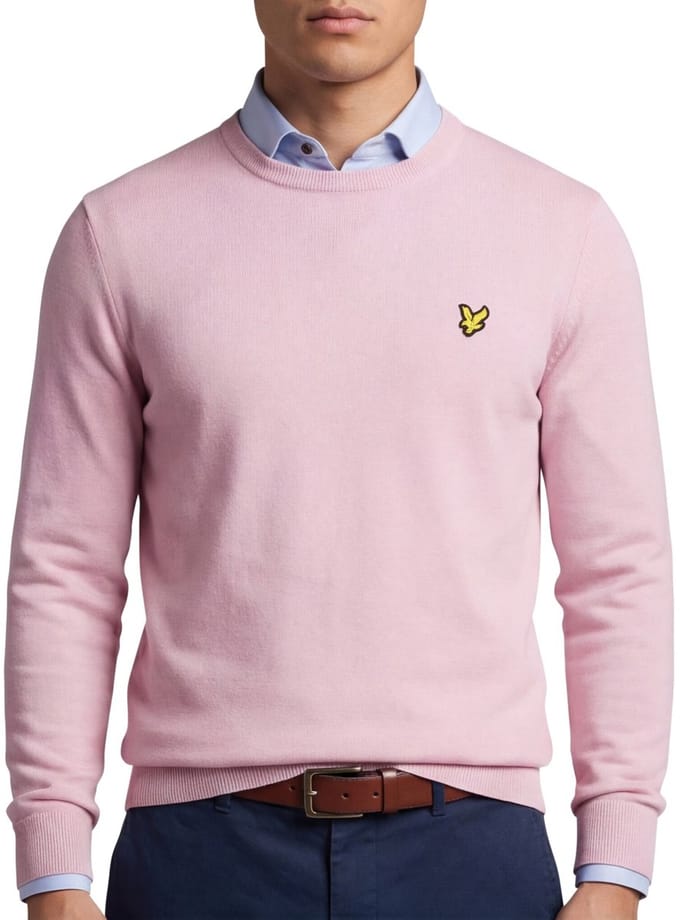 Lyle & Scott Katoenen Ronde Hals Trui - Roze