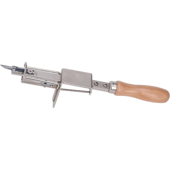 Outil de tuftage manuel Manche en bois Métal robuste Opération rapide et flexible Outil de tuftage de tapis pour la maison gray