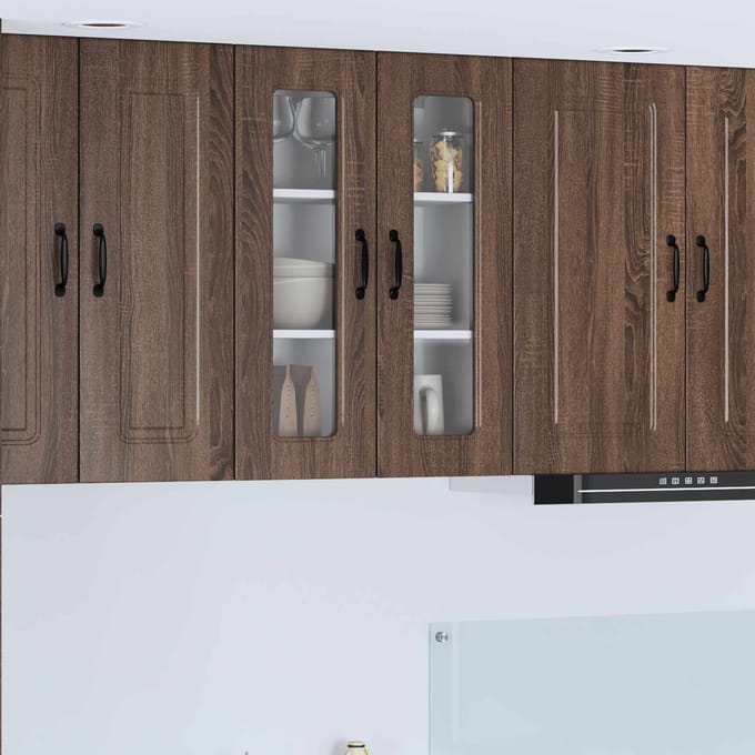 vidaXL - Vaatwasserpaneel - Kalmar - Bruin - Eiken - 60 - x - 31 - x - 80 - cm