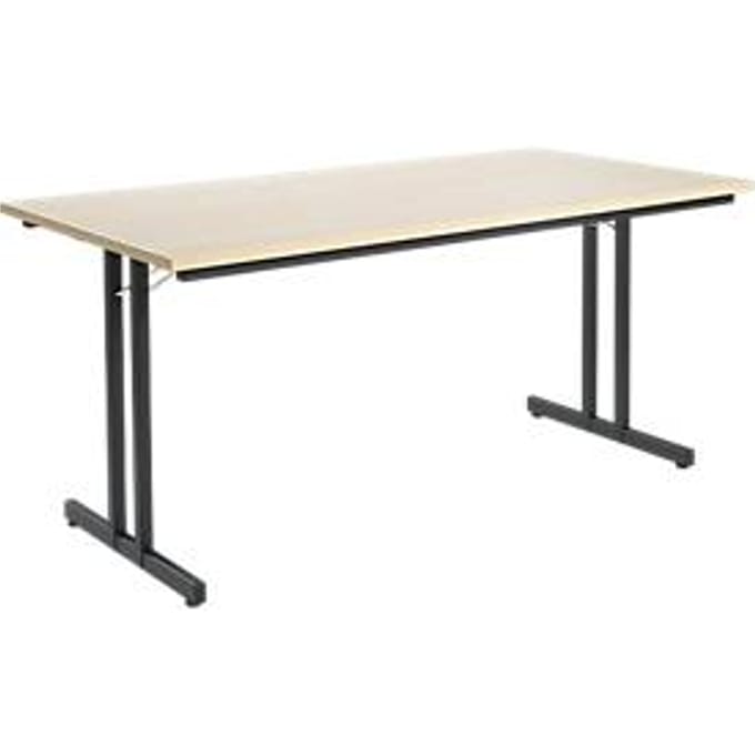 Klaptafel TR, B 1600 x D 700 x H 720 mm, beuken afwerking/zwart