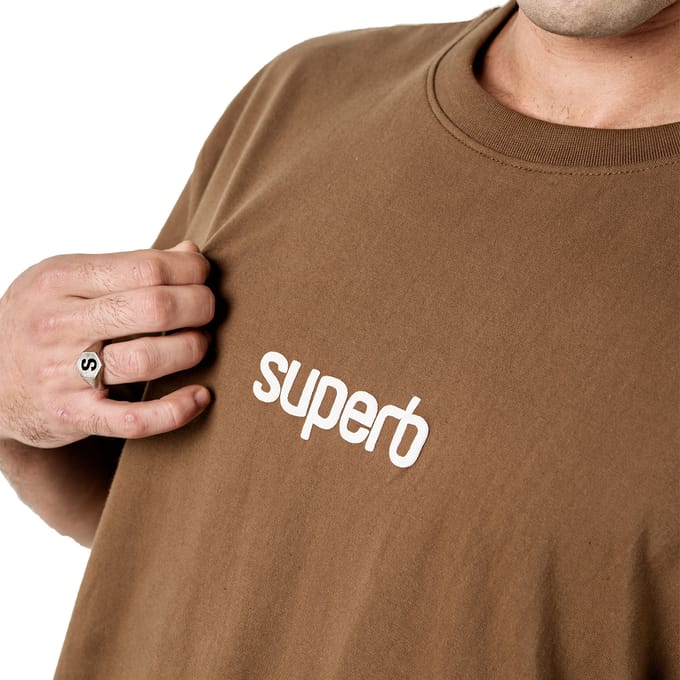 Heren Oversized Katoenen T-shirt met Korte Mouwen Little Core Puffy SPRB3500