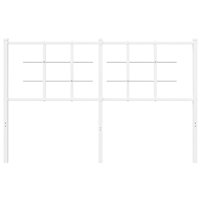 vidaXL Vervangend hoofdbord 135 cm metaal wit
