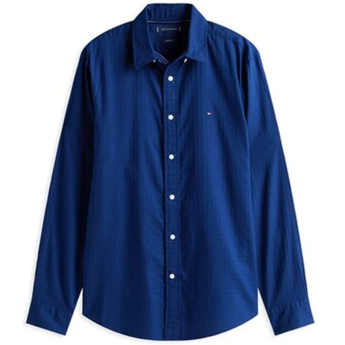 Tommy Hilfiger Overhemd Dobby Structure Rf S - Fashion Wear - Volwassen