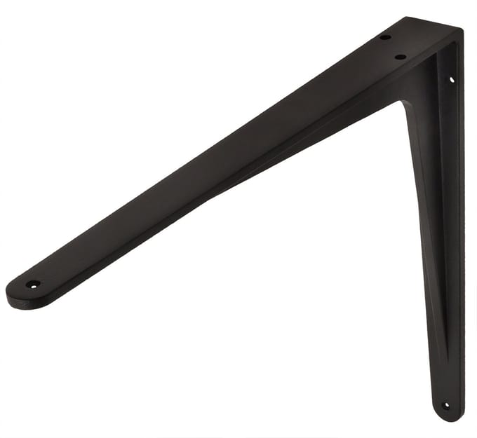 Wovar Plankdrager Zwart Aluminium 34 x 29 cm | Per Stuk