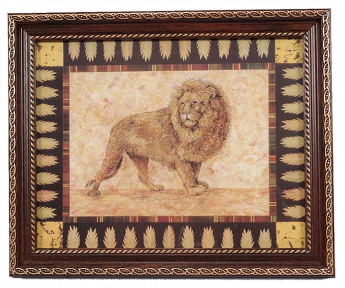 PIA Soft Toys - Leeuw schilderij - 24 cm x 29 cm