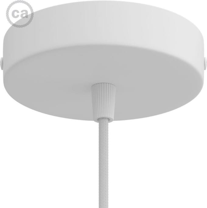 Metalen plafondkap Ø12cm - wit
