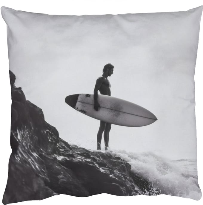 Sierkussens - Kussentjes Woonkamer - 60x60 cm - Surfer - Rots - Oceaan - Golven
