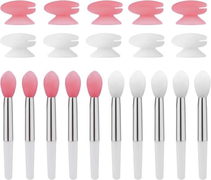 Siliconen Lippenborstel Set - 10st Herbruikbare Applicators en Deksels voor Lipmake-up