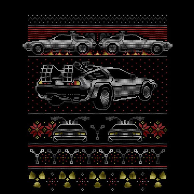 Back To The Future Back In Time For Christmas Kerst T-Shirt - Zwart - S
