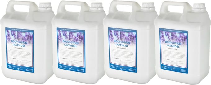 Bodylotion Lavendel 5 Liter - set van 4 stuks - navulling - Voordeelverpakking