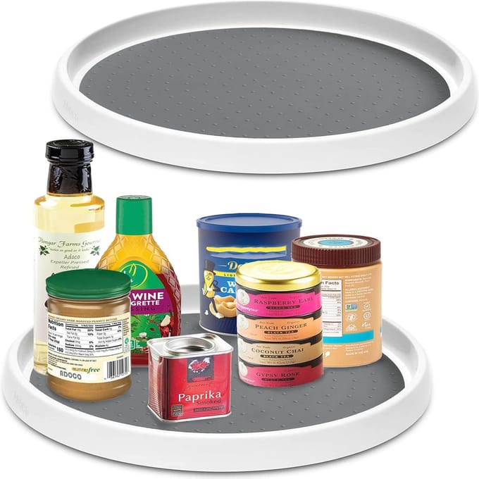 BOTC Draaiplateau - 30 cm - Keuken organizer - Roteerbaar - 1 Stuk - Grijs