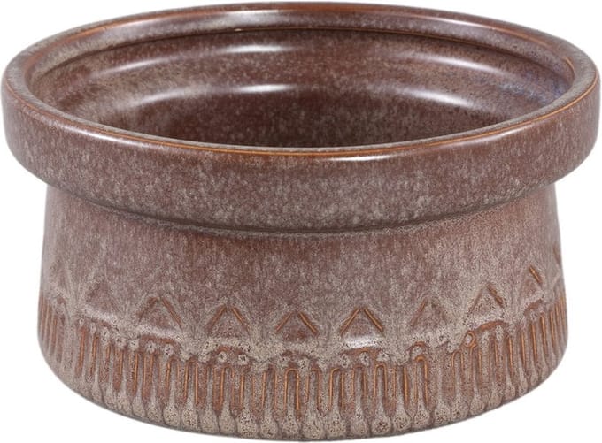 PTMD Rail Bloempot - 19 x 19 x 10 cm - Keramiek - Bruin
