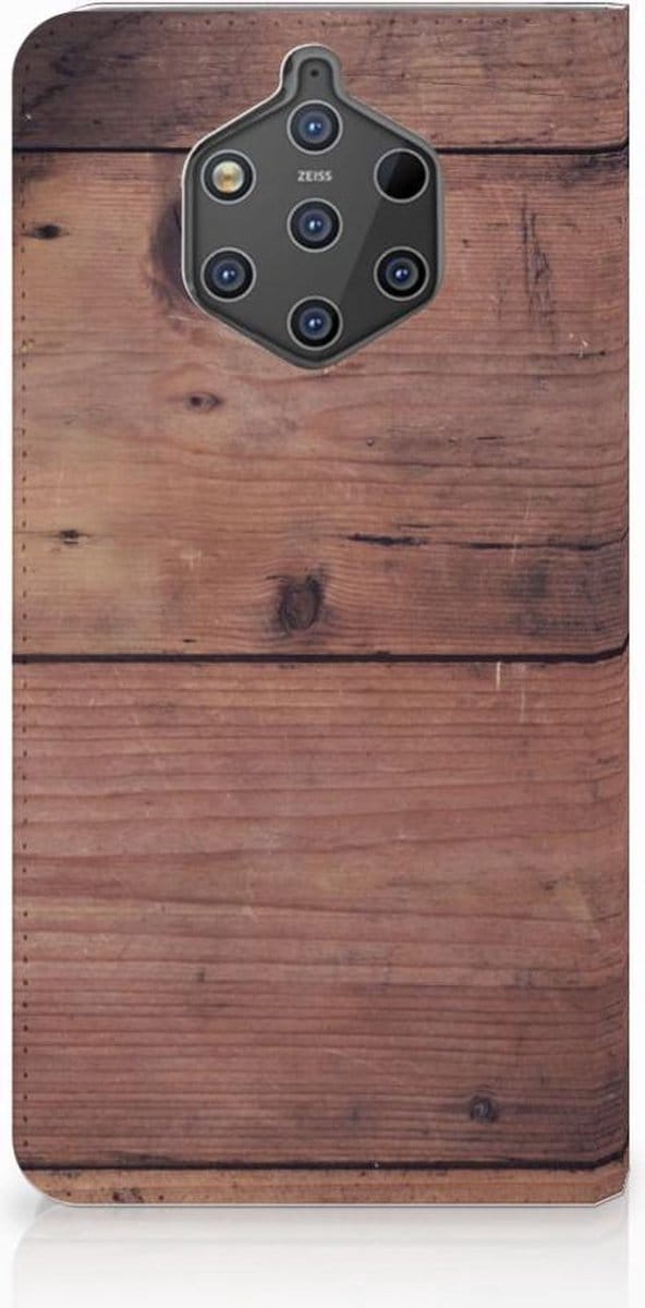 Nokia 9 PureView Book Wallet Case Old Wood