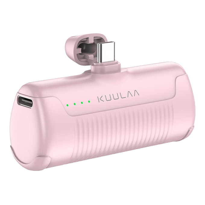 Kuulaa Capsule 4500mAh Pocket Powerbank Roze 4.500 mAh