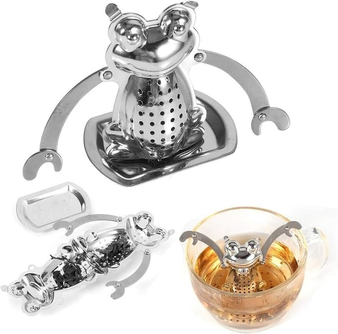 Frog Shape Theefilter van RVS, Ideaal voor Thee Infuser, Perfect voor Mokken en Tassen