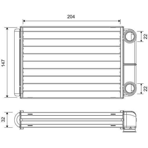 Warmtewisselaar, interieur verwarming VALEO 811516