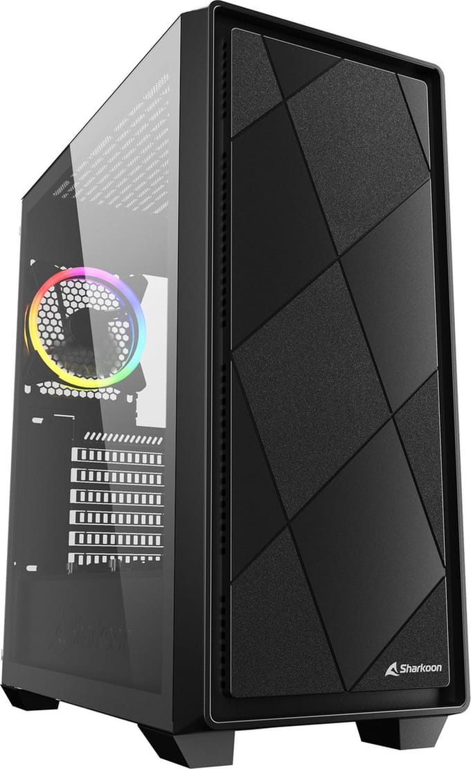 Sharkoon VS8 RGB - ATX case - Case - Tower - Zwart