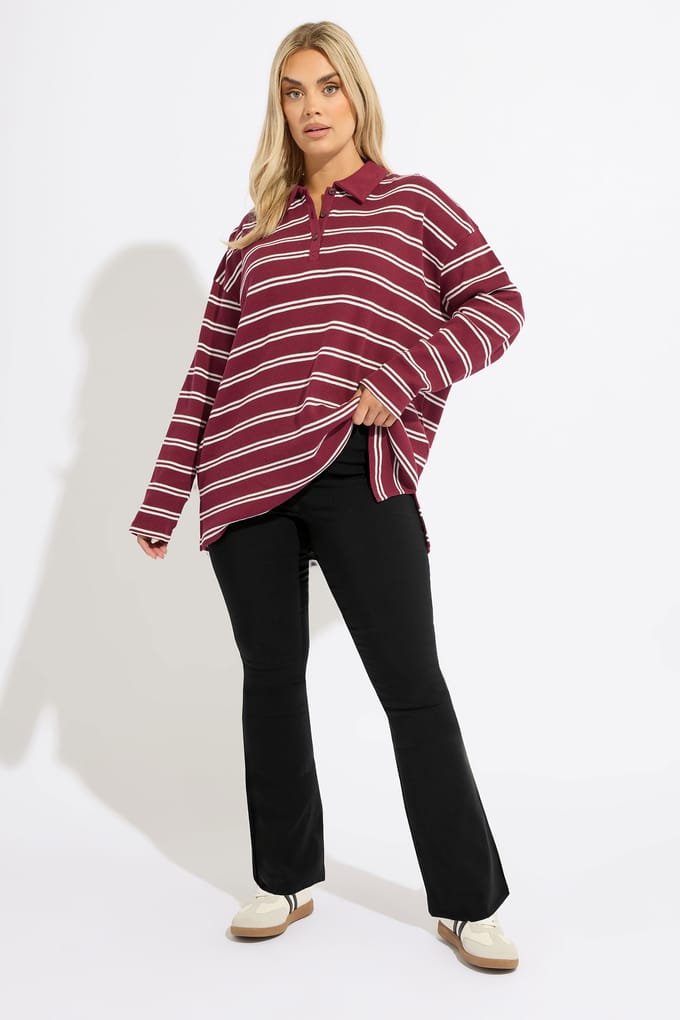 Yours Bengaline Flarebroek In Zwart Size 44