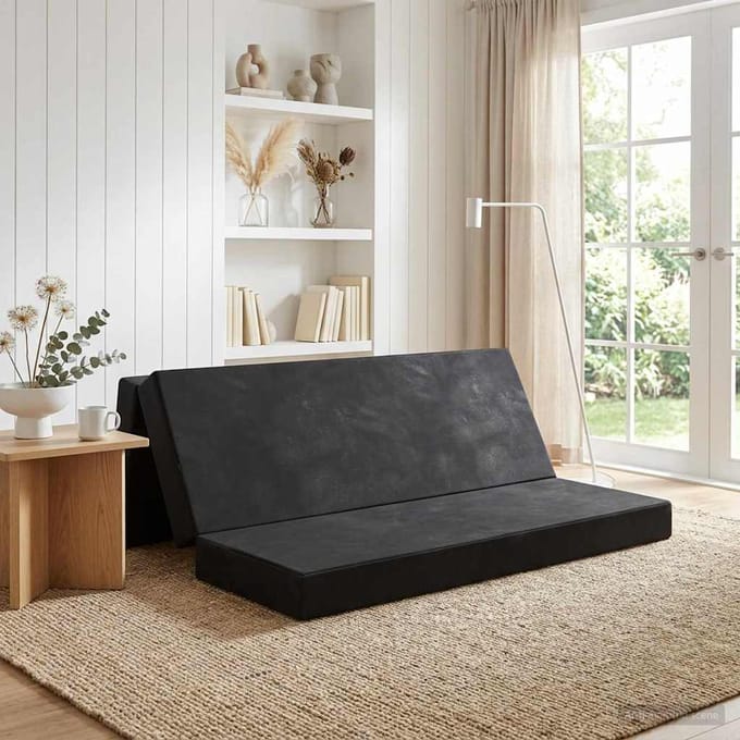 vidaXL - Vouwbare - Sofa - Bed - 200 - x - 67 - x - 45cm - Zwart