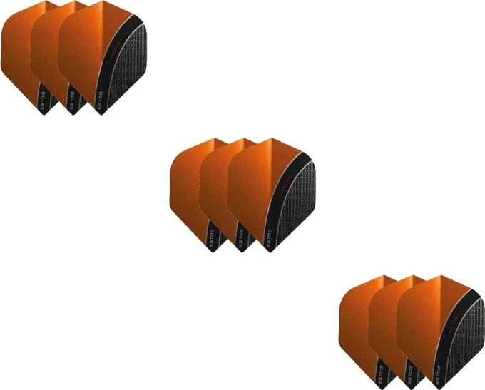 3 Sets (9 stuks) XS100 Curve flights Multipack - Oranje